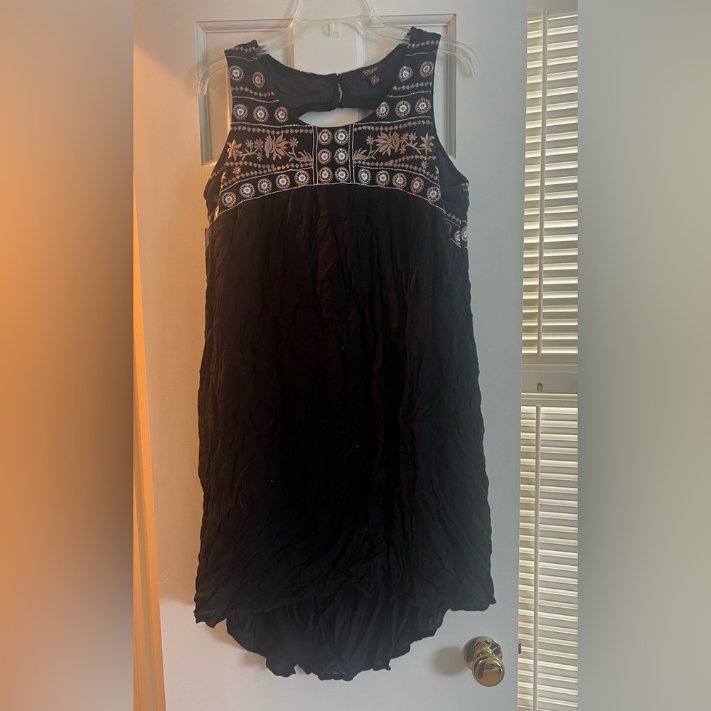 CUPIO Black Embroidered Dress. Size Medium